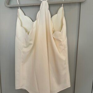 J Crew women's scalloped cami tank top ivory size 4 NWT new G3367 camisole